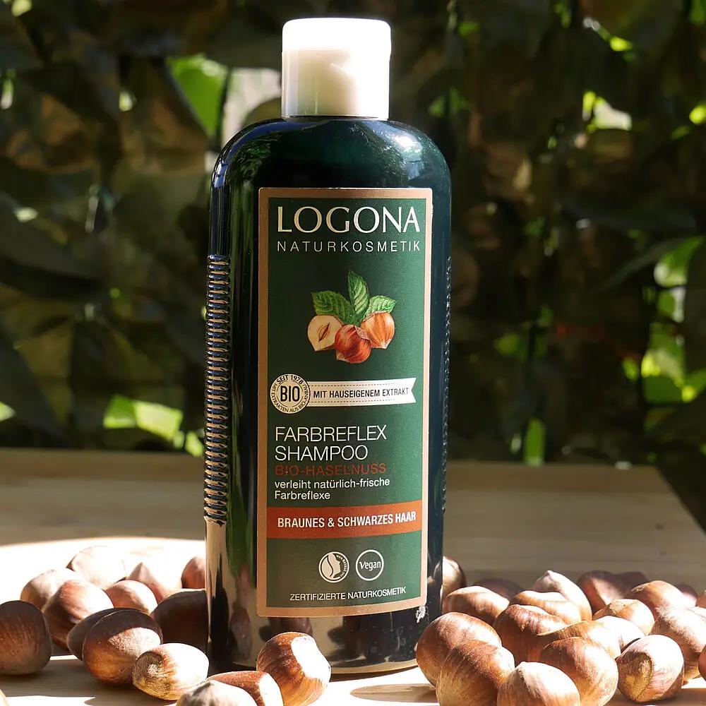 BIO-Shampoo for Colored Dark Brown Hair Nut Logona 250 Ml