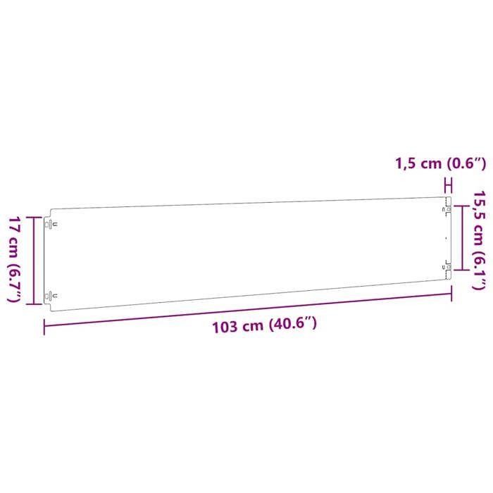 VidaXL Lawn Edging 30 Pcs Black 20x103 Cm Cold-rolled Steel, Garden Edging, Garden Bed Edging, Edging 860160