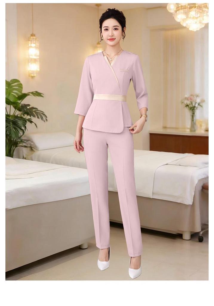 Autumn Chinese Style Beauty Salon Women's Workwear Set