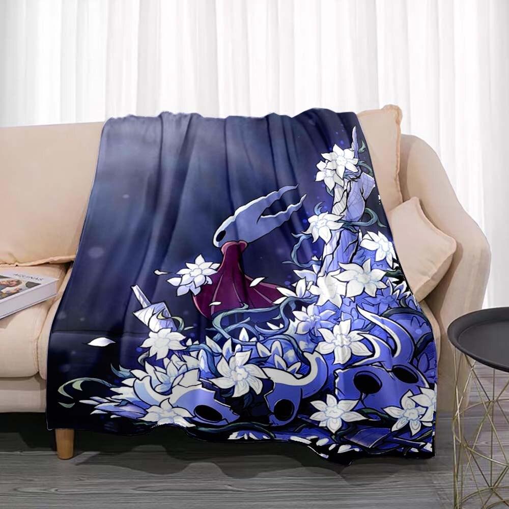 Hollow Knight deka Herní flanel Novinka Hřejivý flanel z mikrovlákna Odolný pro děti i dospělé Cestovní přehoz na pohovku