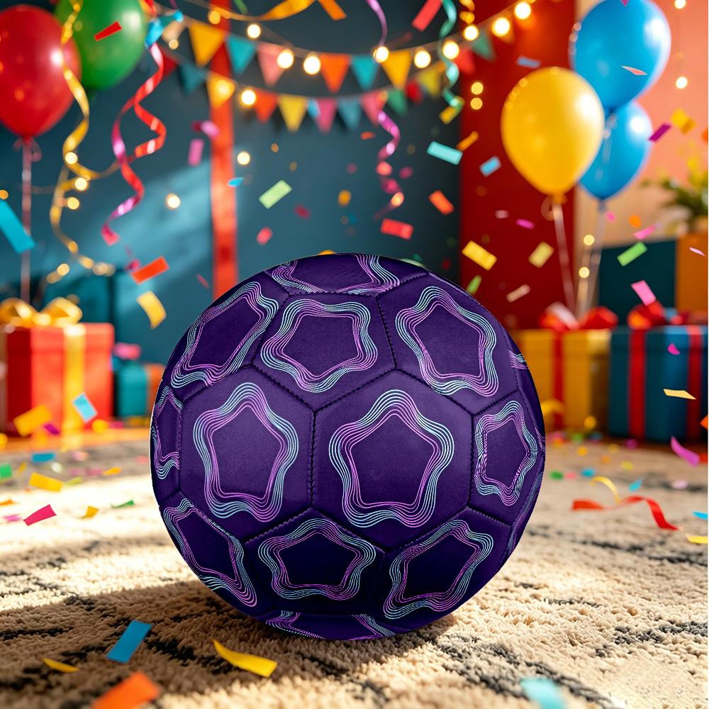 1pc Neon Star Frame Size 5 Soccer Ball Professional Match Training Football Indoor &Outdoor Sports Ball Lightweight Durable C6593