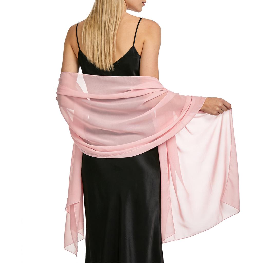 Elegante Sciarpa Leggera in Chiffon Trasparente Coprispalle da Sera per Donna Sciarpa Lunga Morbida per Matrimoni Eventi Formali Feste