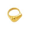 2026 Ring Female Exaggerated Niche Design Does Not Fade Love Irregular Glossy Open Ring Female