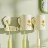 Suction Cup Toothbrush Cup Holder Wall-mounted Toothbrush Storage Rack New Toothbrush Rack