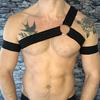 Elastic Body Chest Harness Chain Strap Leathers Punk Chain Choker Men Chest Harness Nightclub Cosplay Costume Accessory