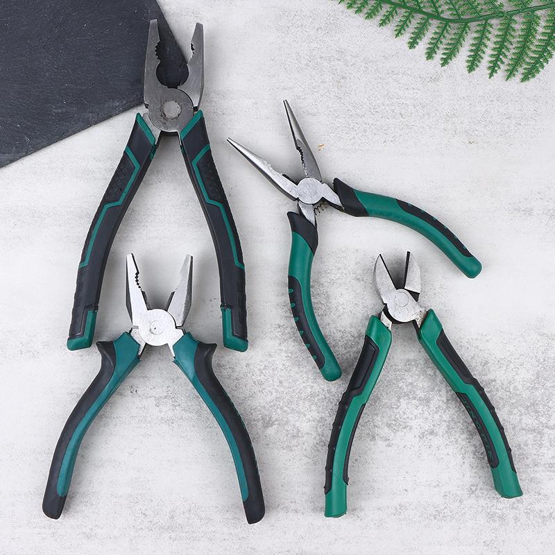 6/8 Inch Steel Wire Pliers Multifunctional Pointed Nose Pliers Diagonal Pliers Crimper Cutter Diy Multi-Tool Hand Tools