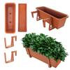 KADAX Balcony Box Flower Pot Planter Handles Saucer Balcony Railing