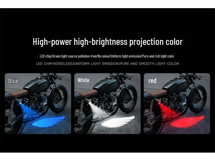 Angel Wings Motorcycle Projection Light: Universal Atmosphere Ground Lights