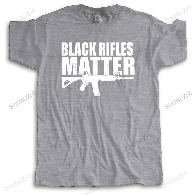 Black Rifles Matter Black Tshirt Ar-15 Ak47 2Nd Amendment Pro Gun Guns Tee Shirt Mens New Tee Shirts Printing Cool T Shirt