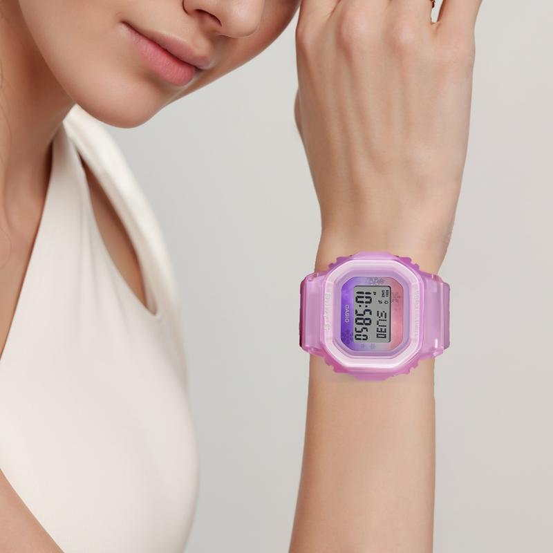 Casio BABY-G Shockproof Fashion Classic Women's Watch Sports Waterproof Quartz Movement Resin Strap Japanese and Korean Watch Women's BGD-560WL-4PR