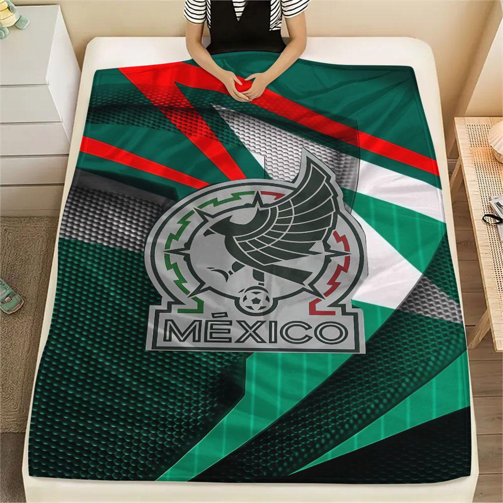 Mexico Printed Flannel Blanket, soft throw for bedroom sofa, washable, fan merchandise, great gift.
