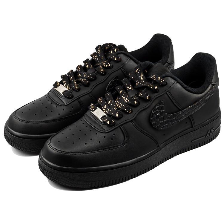 Nike Air Force 1 Slip Resistant Abrasion Resistant Low top Skateboard Shoes Unisex Black CW2288-001(Team219-)