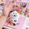 Selfdeprecating Bear Plush Toy With Short Pile Fabric For Backpack Decor