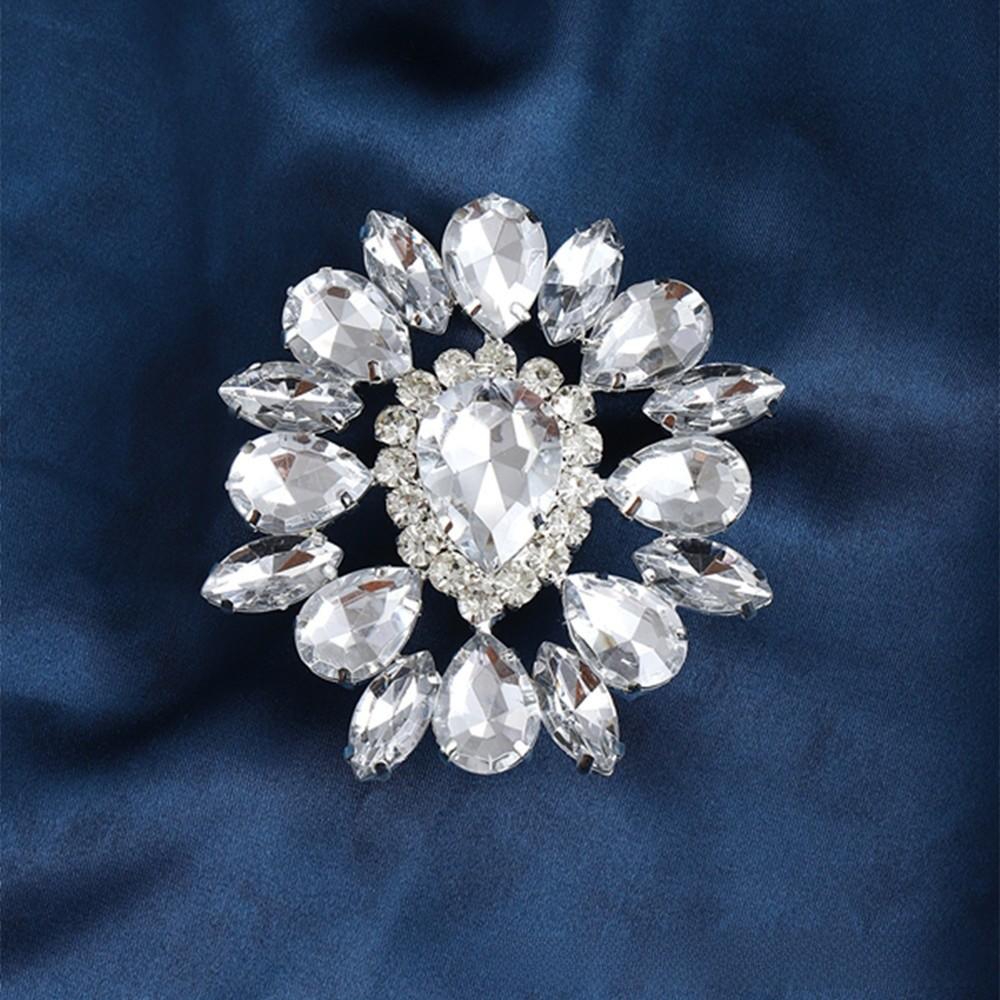 Geometric Water Drop Ring With Rhinestones For Women Spring 2024 Trendy Adjustable Jewelry