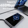2-in-1 240W Schnelllade-Faltbarer Handyhalter Telefon-Tablet-Halter Typ-C Stecker auf USB-C Buchse Konverter mit faltbarem Halter