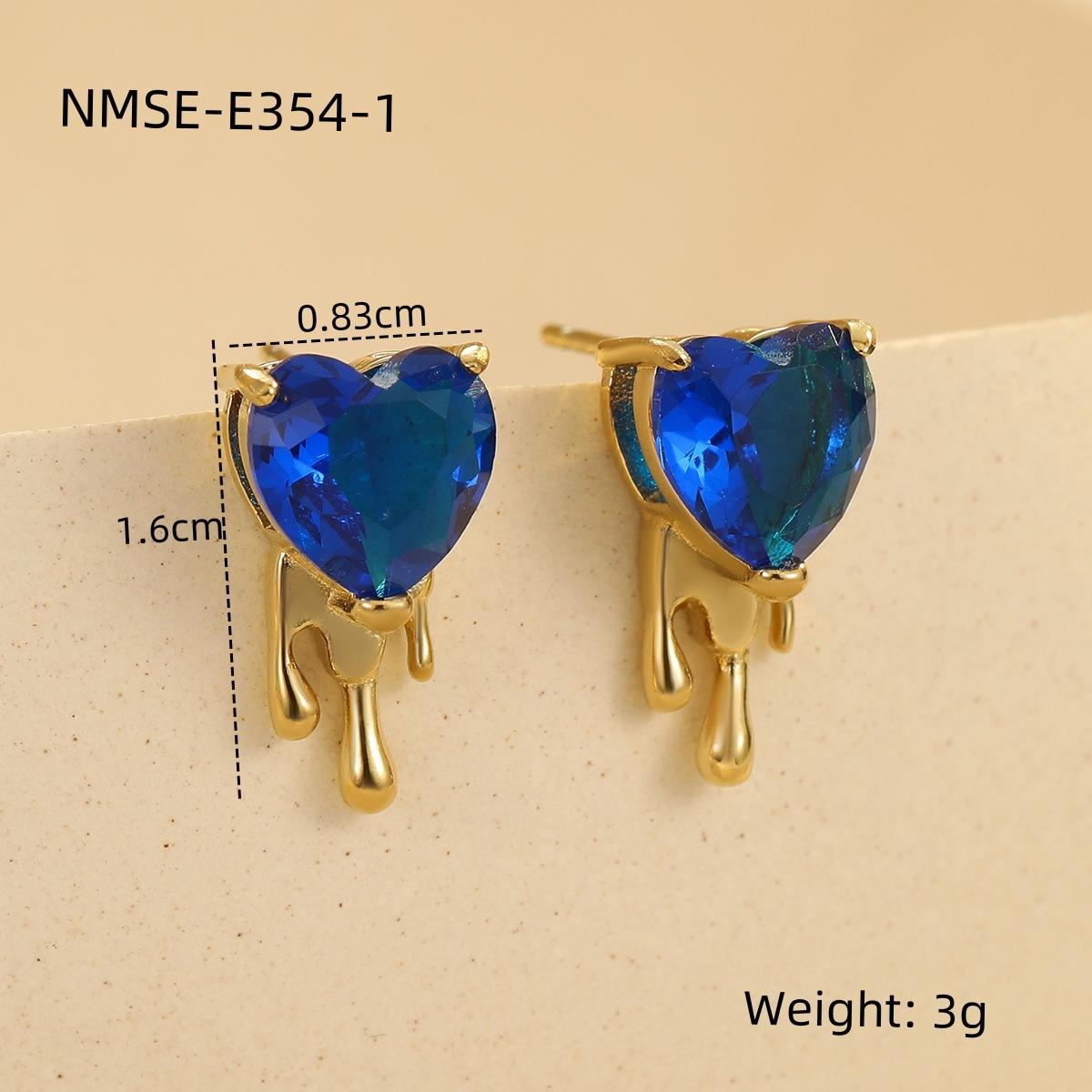 GEMCHIC Women s Stainless Steel Heart Shaped Cubic Zirconia Stud Earrings Fashion Design Trendy Jewelry