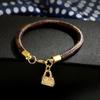 New Fashion Leather Bracelet Lock Bracelet Accessories Couple Gift Personality Punk Style Accessories