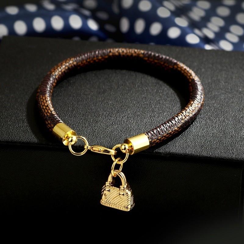 New Fashion Leather Bracelet Lock Bracelet Accessories Couple Gift Personality Punk Style Accessories