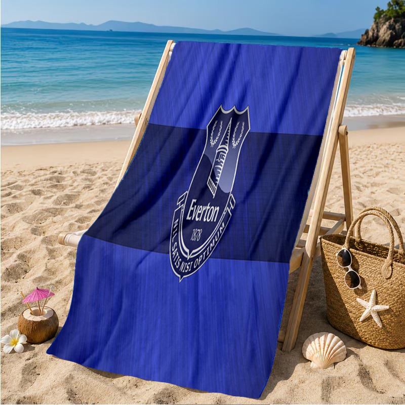 Football Club Everton Beach Towel Microfiber Beach Towel, Lightweight and Quick-Dry, for Summer Travel, Swimming Pool Fan Birthday Gift