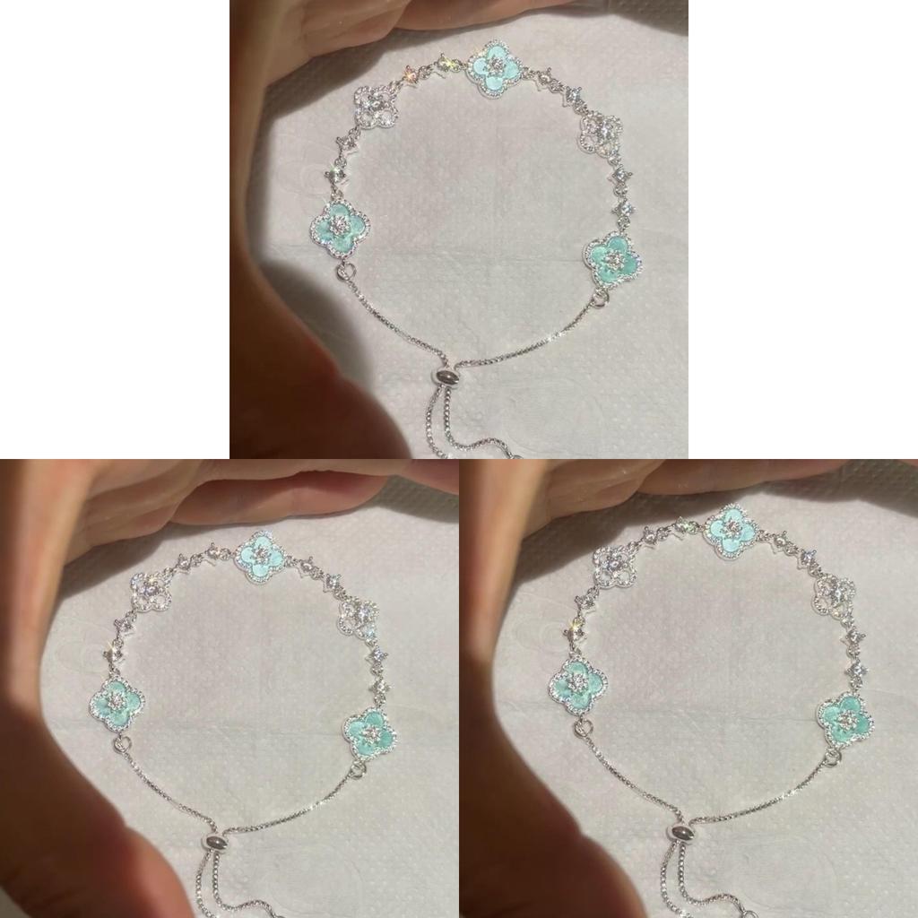 Flower Zircon Hollow Silver Bracelet For Women With Elegant Design Gift For Spring 2026