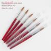 Acrylic Nail Brush Red Wood Handle Gel Builder Manicure Brush Nail Art Tools Nail Salon Size 8-24