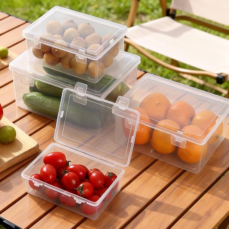 Plastic Food Storage Containers With Lids Airtight Kitchen Organizer Boxes For Refrigerator Pantry
