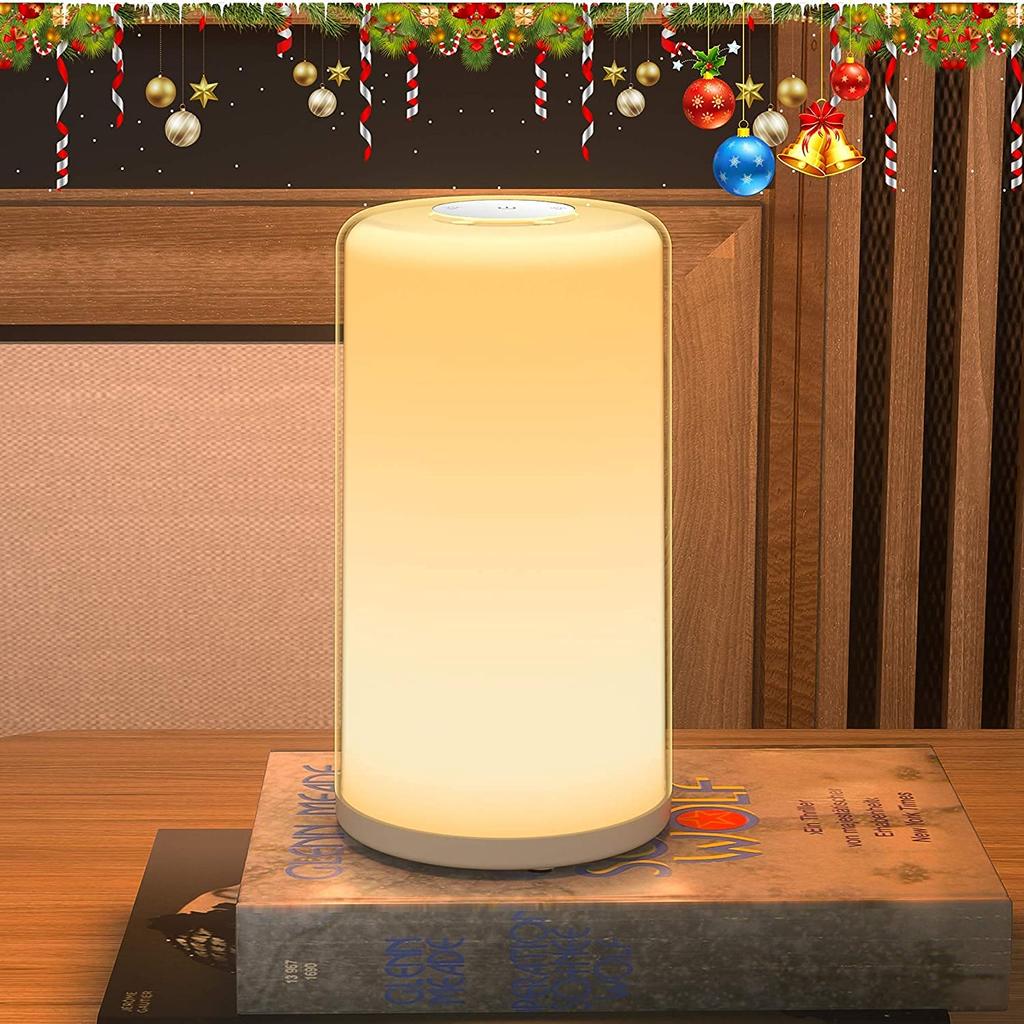 Ayyie Touch-Sensor Bedside Lamp, Table Lamp, Night Lamp, Dimmable, Warm White with RGB Conversion, Ambient Lighting, Night Light, Breastfeeding