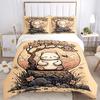 3pcs Japanese Lucky Cat Design Quilt Cover Set (1 Quilt Cover + 2 Pillowcases Without Pillow Core), High-Definition Printing for Home and Dormito