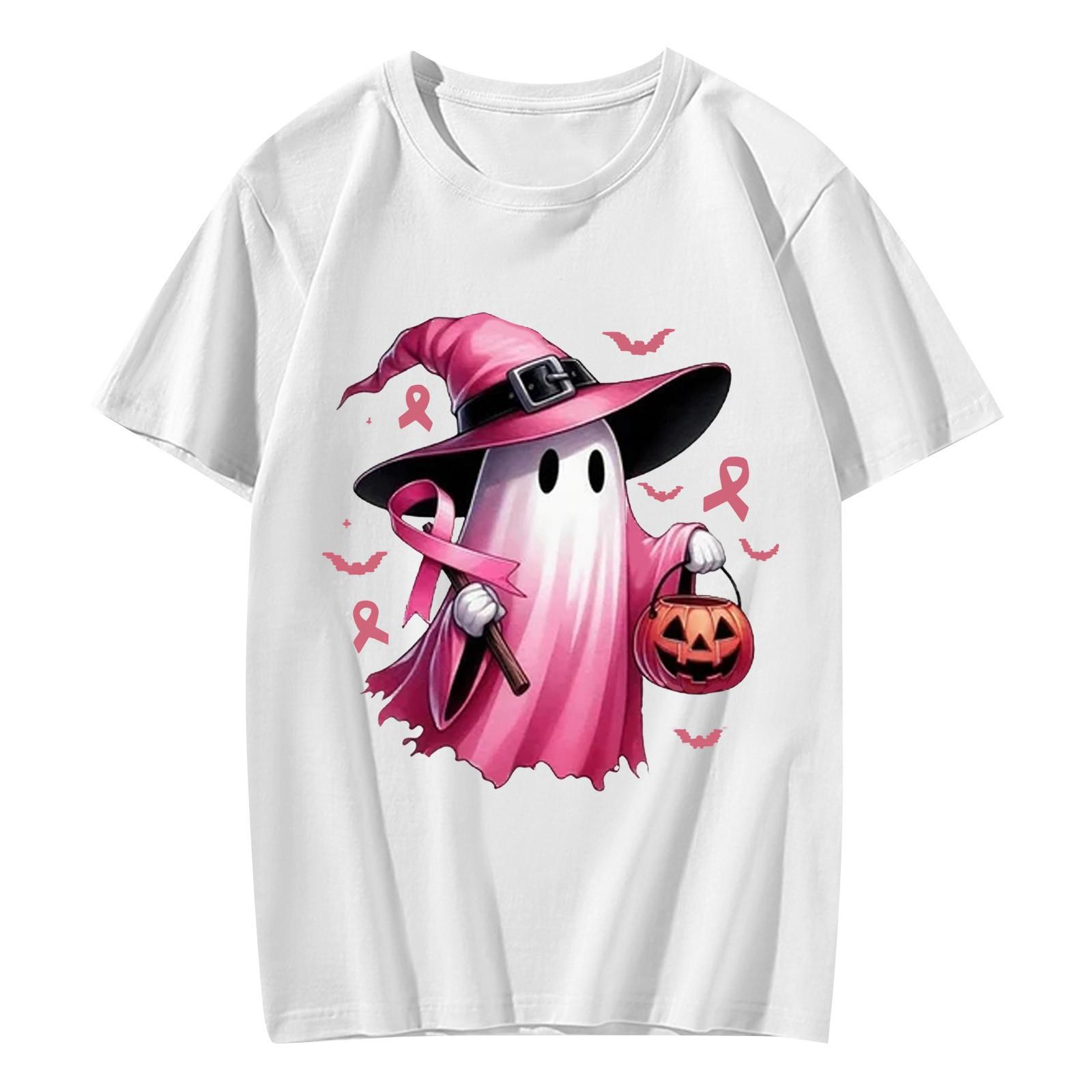 

Жіноча повсякденна футболка з принтом, пуловер із круглим вирізом і коротким рукавом XL білий