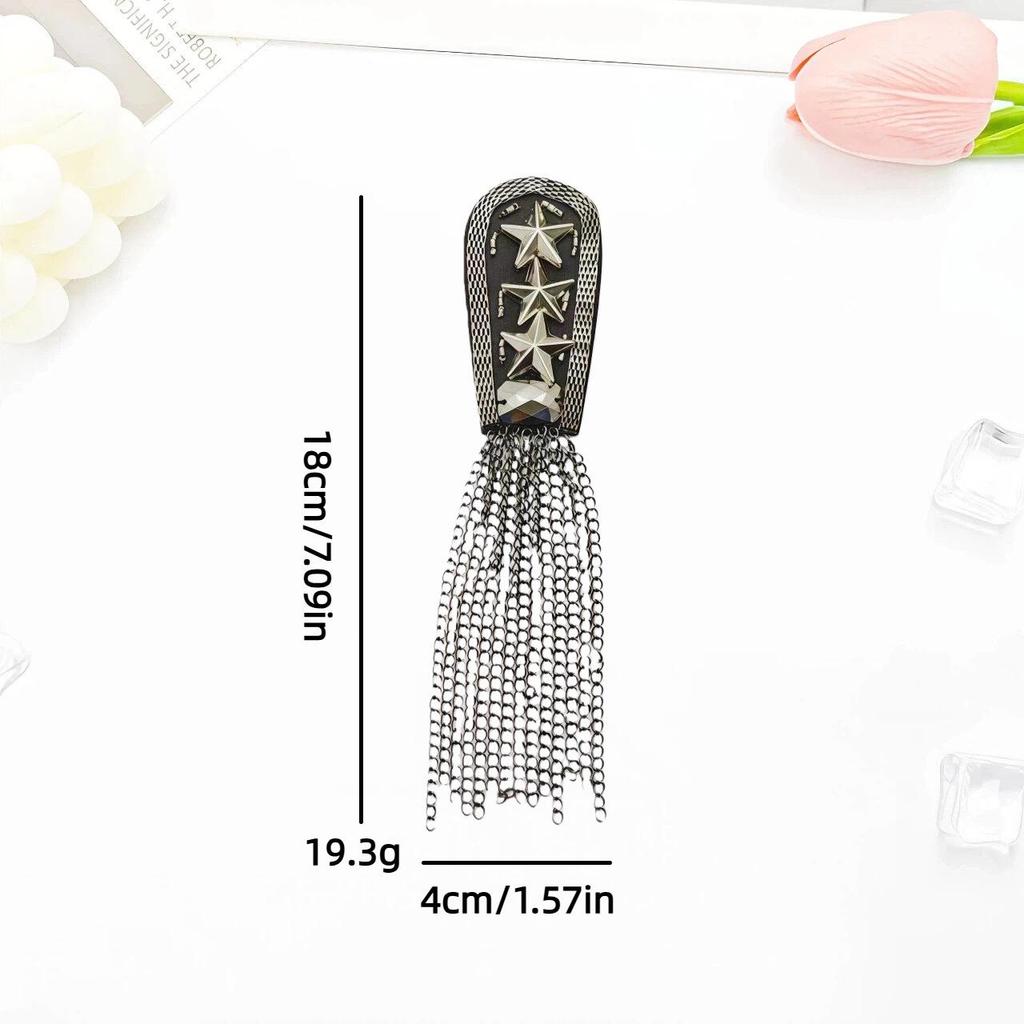 Handmade Metal Tassel Star Epaulet Armbands for Suits and Wedding Dresses