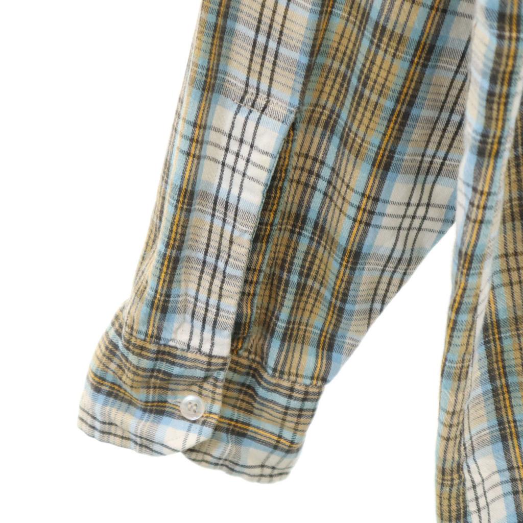 ARROW 80s vintage Check Pattern Long sleeve Cotton shirt XL white Men's Used