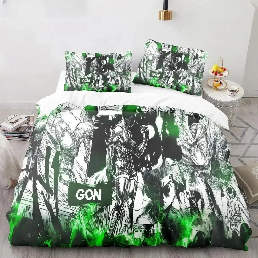 Neues Japan Anime Hunter X Hunter Biscuit Krueger Bettwäsche-Set Bedrucktes Bettwäsche-Set Mit Kissenbezug Bettdeckenbezug Weich Einzel Doppel