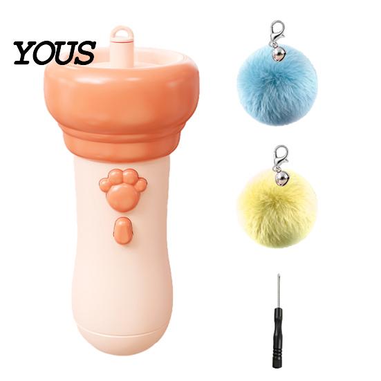 Interactive Hunting Toy for Ragdolls Electric Cat Ball Launcher, One-Click Recycling, Automatic Retractable Small Insect Motion Plush Balls with Bells