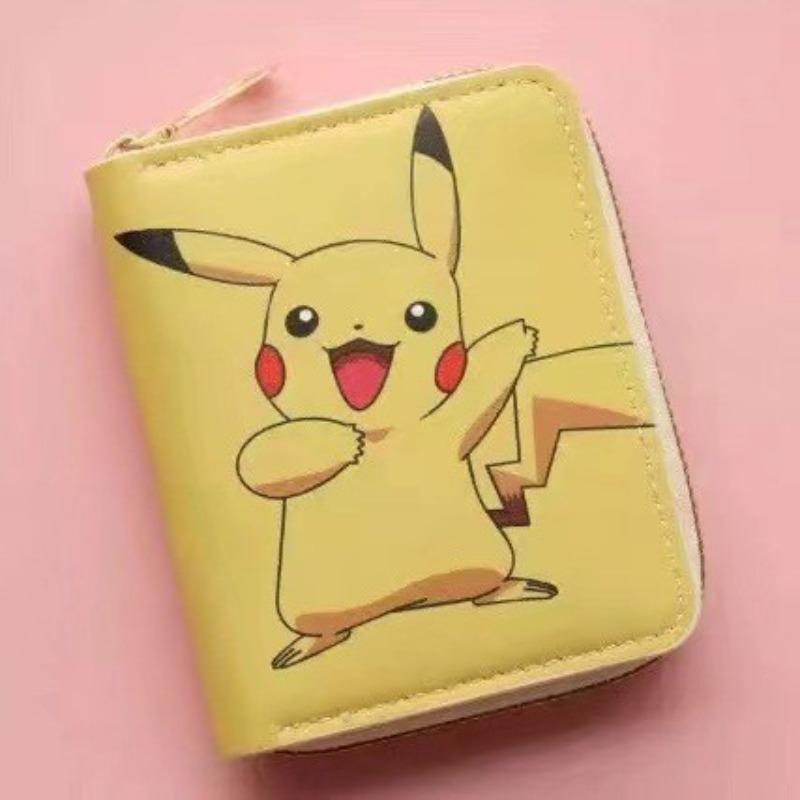 

Мода Пикачу Милый Принт Кошелек для мелочи Мультяшный Аниме Школьница Короткая молния Маленький кошелек Портативный 11*8.5*2
