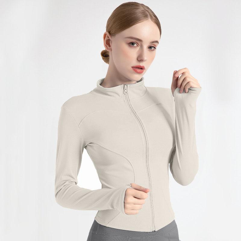 Women Fitness Jacket Lightweight Breathable Form-Fitting Training Outerwear Sweat Wicking Yoga Gym Cover Athletic Performance Wear