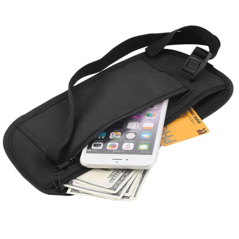 Waterproof Fanny Pack Waist Bag Men Running Women Bag Belt Zipper Money Pouch Bag Travel Mobile Phon