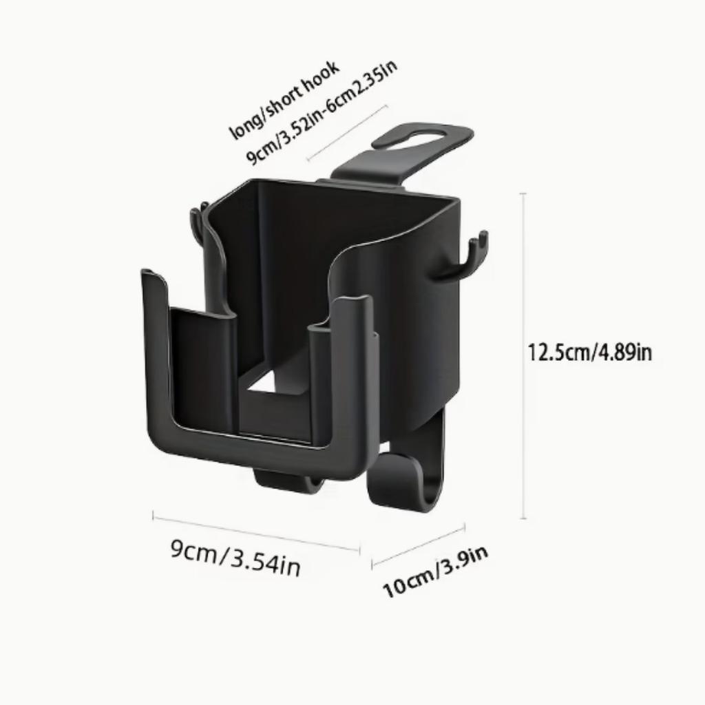 2-Pack Multifunctional Car Seat Back Organizer, with Cup Holder, Phone Stand & Hooks, Durable Washable, Fits Most Vehicles