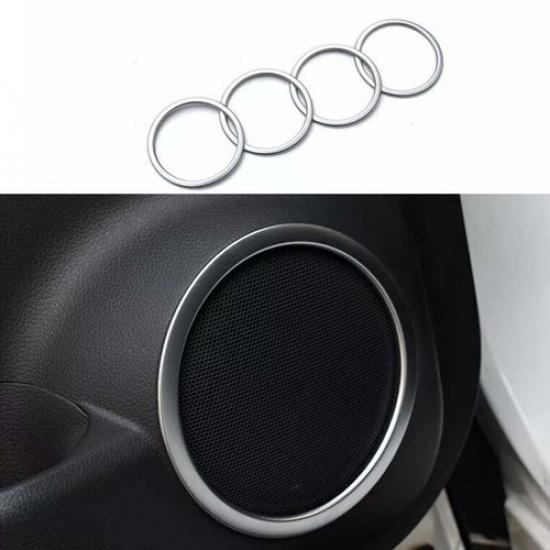 Декоративное кольцо динамика внутренней двери, крышка рупора для BMW 3 4 серии GT 13-19 Матовый серебристый