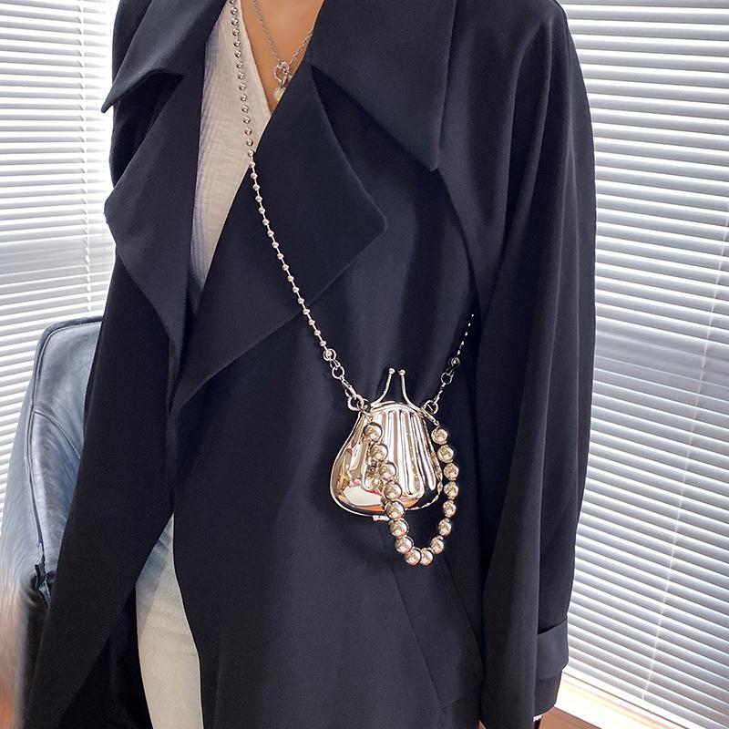 Fashion Metal Lipstick Bag For Women Luxury Dinner Bag Designer Shell Bag High Quality Shoulder Bags Cute Purses Crossbody Bag