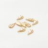 4pcs/lot 18K Gold Color Plated Wave Pattern Drop Shape Pendants Charms Leaves Necklace Pendant For DIY Jewelry Making  Supplies