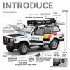 Toyota Land Cruiser LC80 Off-Road SUV Simulare Diecast și vehicule de jucărie Sunete și lumină Trage înapoi Mașină 1:24 Model de colecție din aliaj