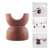 Wide-Base Cable Stand with Natural Wood Construction U-Channel Support for Arranging Raised Supports Along the Intended Wire Route
