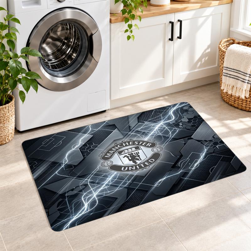 Flannel Kitchen Mat Manchester United Soft Area Rug Non Slip Floor Carpet Home Decoration