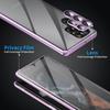 For Samsung Galaxy S24 Ultra Case Double Sides Tempered Glass Magnetic Metal Frame Cover