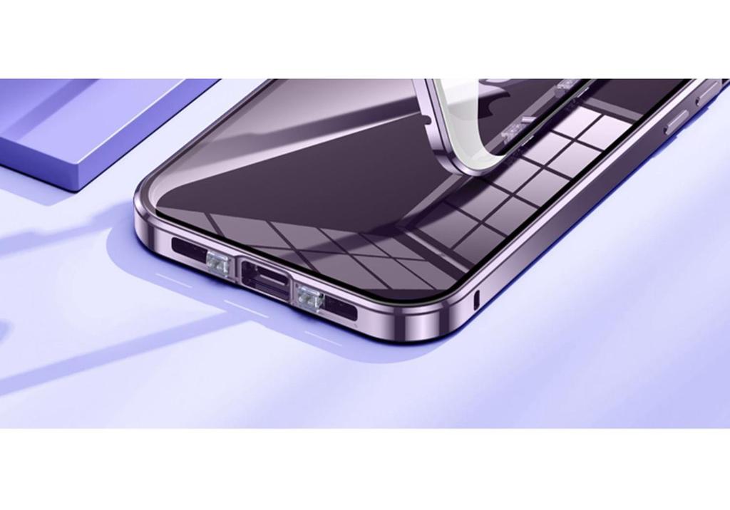 Coque Magnétique Double Face Apple 17 Pro Max avec Couverture Complète des Objectifs pour iPhone 16/13