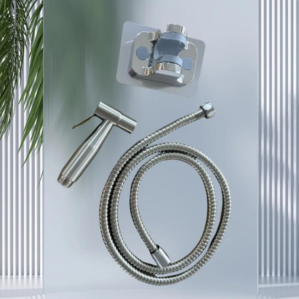3 Stück Edelstahl Bidet-Sprühkopf Hochdruck Handheld Verstellbar für Persönliche Hygiene Haustier Badezimmer Duschset