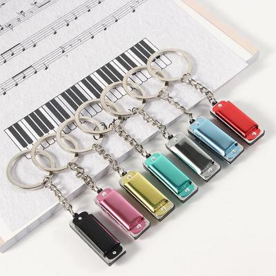 Schlüsselanhänger Harmonische Mundharmonika Mini 8 Ton 4 Löcher Mundharmonika Schlüsselanhänger Schlüssel