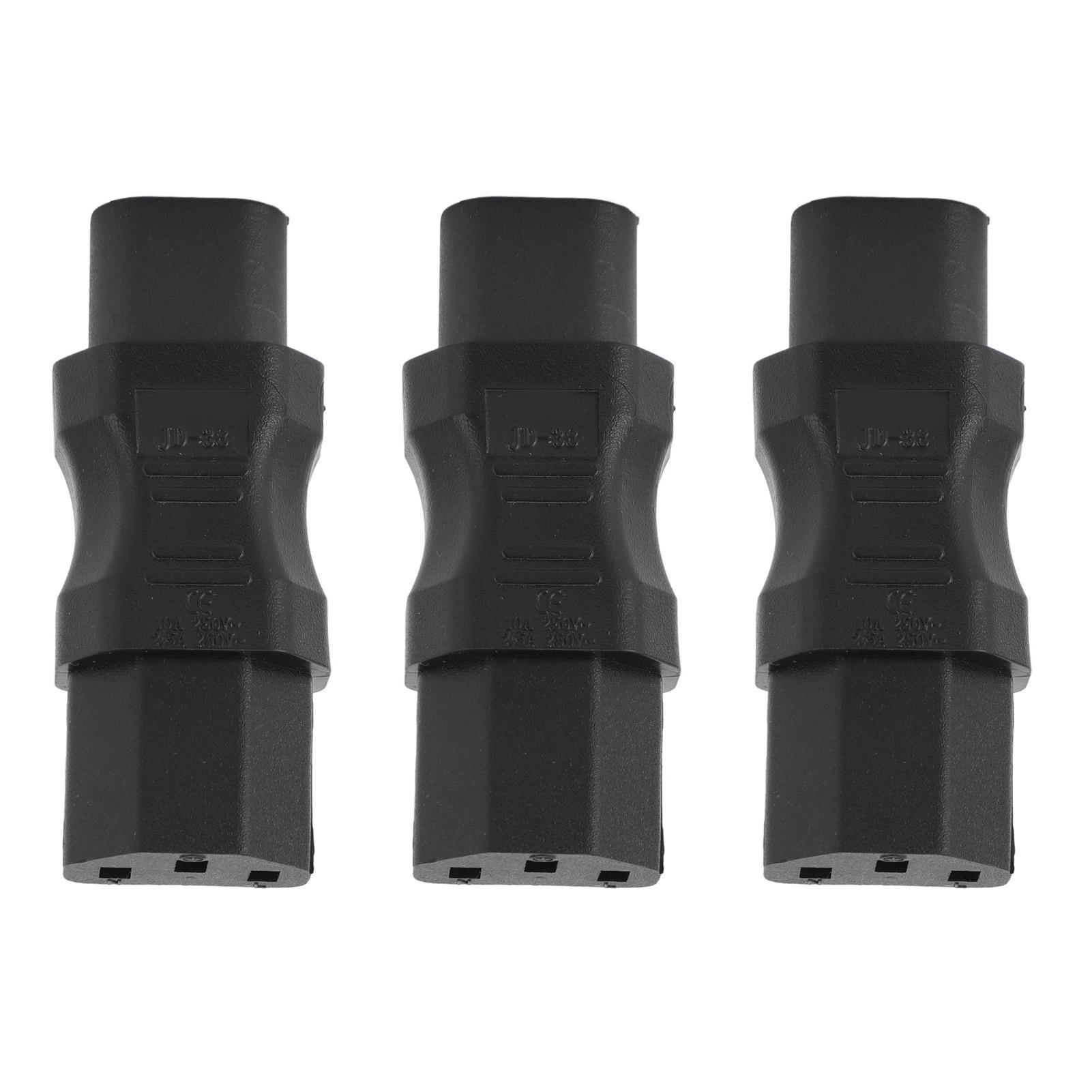 

3Pcs IEC320 C8 to C13 Power Converter Laptop Adapter for PDU Chassis UPS Computer Socket