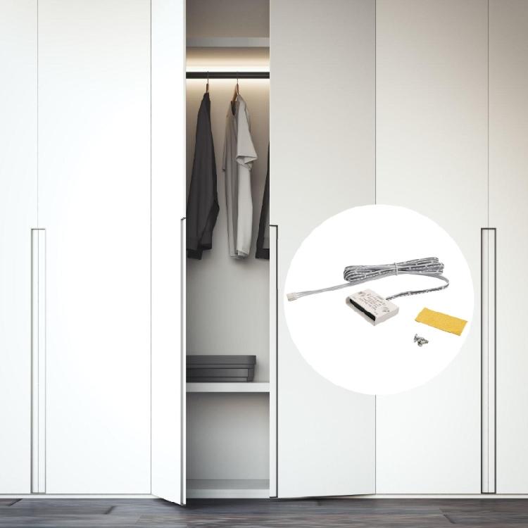 2 Stück Schranktür Öffnen/Schließen Sensorschalter Ersatz Auto EIN/AUS Türöffner Sensorschalter Für Kleiderschrank Regalbeleuchtung