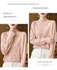 Dark Floral Half-High Collar Sweater for Women - Autumn/Winter Knitwear, Versatile Stylish Base Layer Top